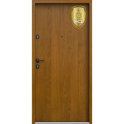 Drzwi Wejściowe GERDA SIMPLY RC2 do mieszkań Złoty Dąb Pełne 60mm