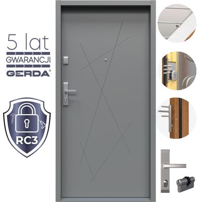 Drzwi Wejściowe RC3 GERDA Toronto Stalowe do mieszkań