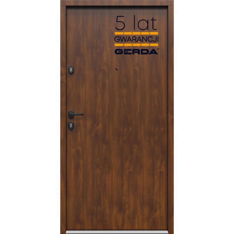 Drzwi Zewnętrzne GERDA TEMPO Płaskie 75mm SELECT Dąb Szlachetny