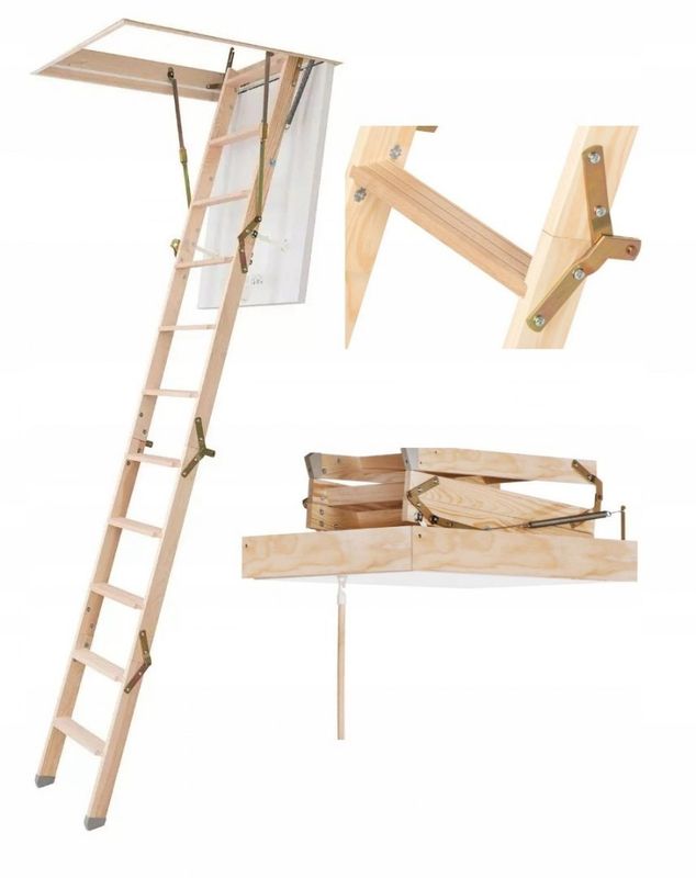 Schody Przeciwpożarowe Strychowe REI45 120 x 60 cm