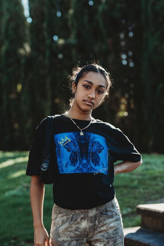 K-WAK T-SHIRT "LLV1 ART TEE" BLACK