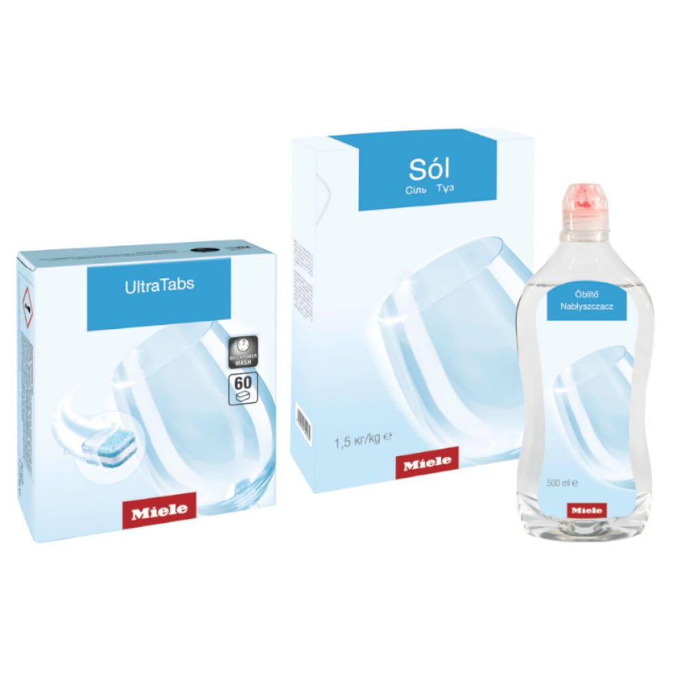 Zestaw środków czystości MIELE All in One Set 60szt tabl, sól 1,5kg, nabł 500ml