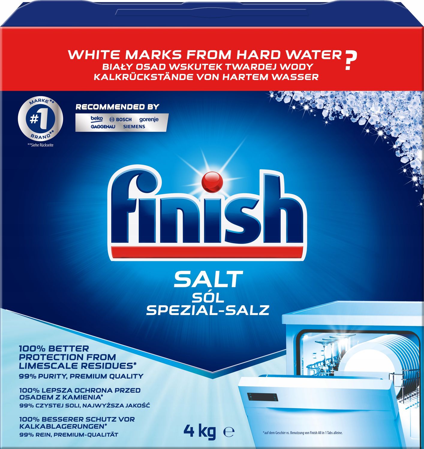 Finish Salt Gruboziarnista Sól do zmywarki 4kg.