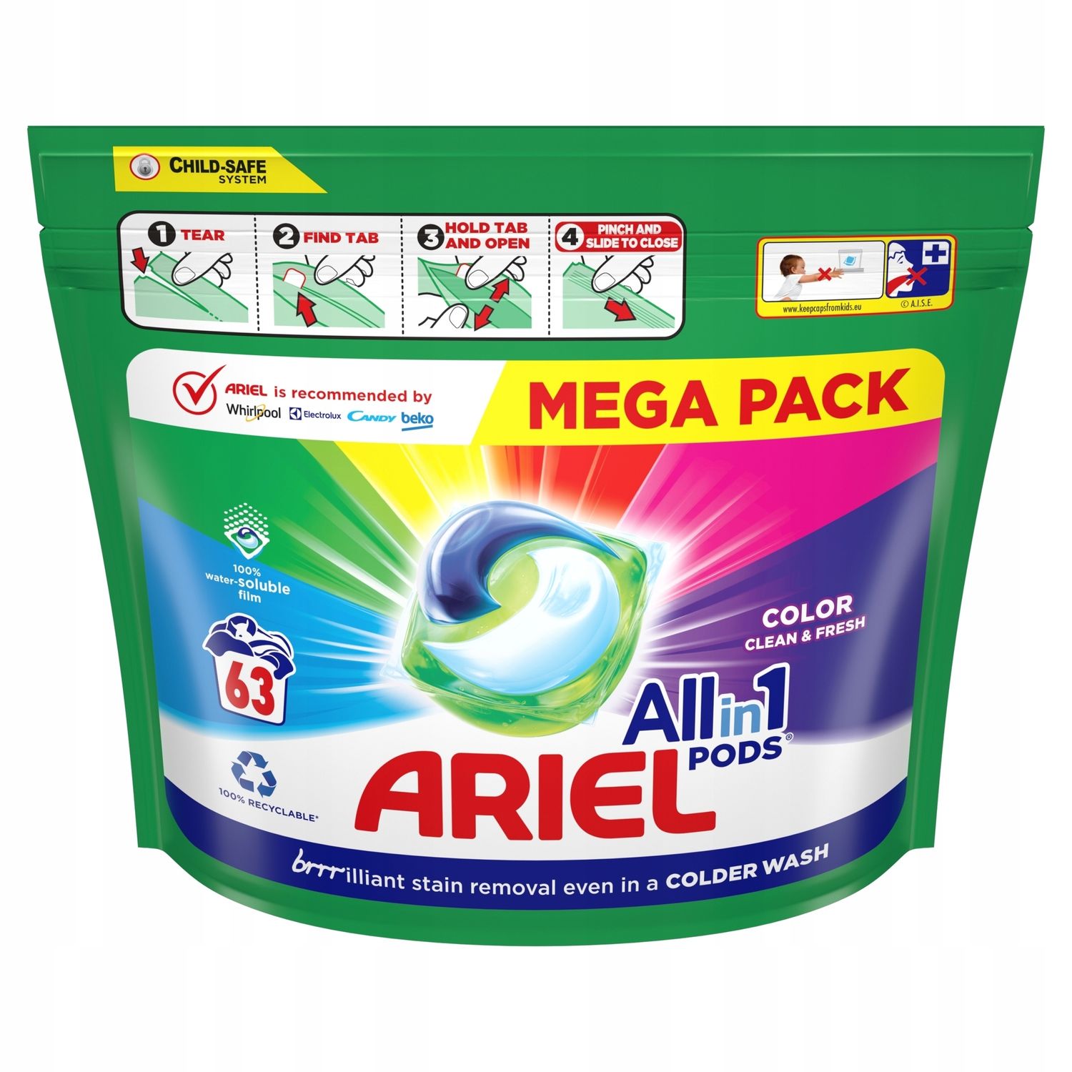 Kapsułki do prania ARIEL All in 1 Pods Color 63 szt.