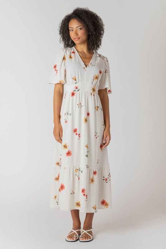 SHORT SLEEVE MAXI DRESS