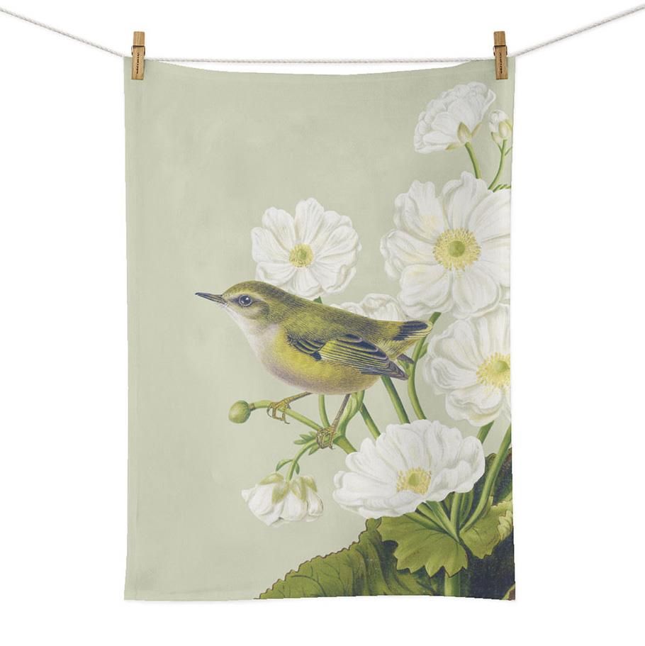 Birds &amp; Botanicals Rifleman Tea Towel