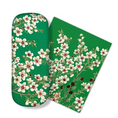 Glasses Case &amp; Lens Cloth - Manuka Flower