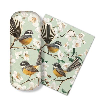 Glasses Case &amp; Lens Cloth - Chatty Fantail