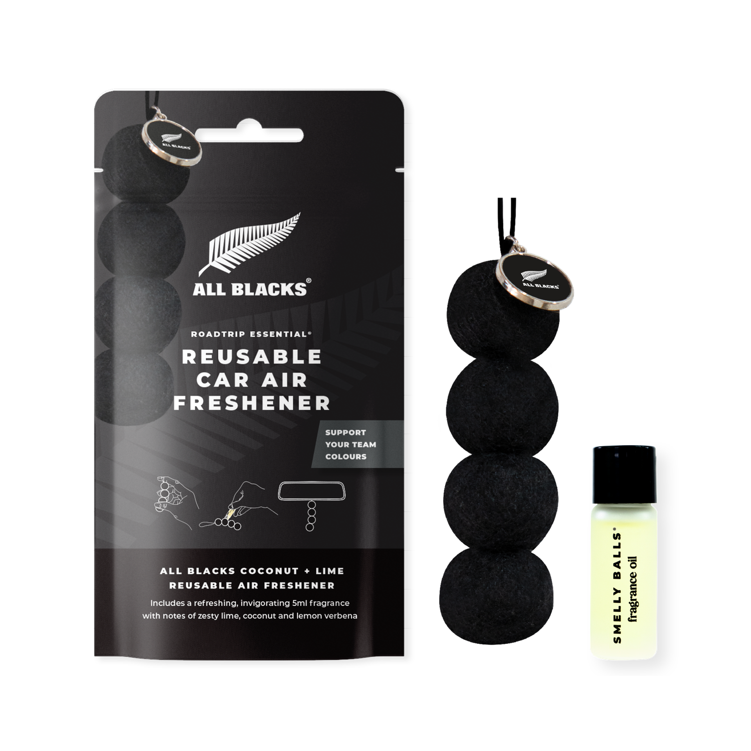 All Blacks Roadtrip Essential Reusable Air Freshener - Coconut Lime