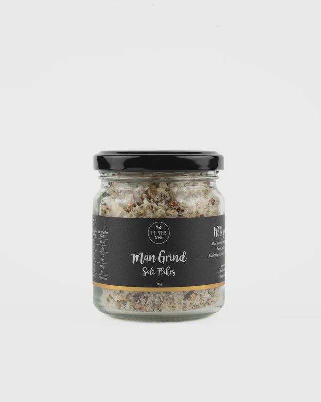 Man Grind Salt Flakes- 80g Jar