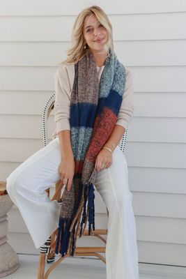 Comfort Scarf - Camel Navy