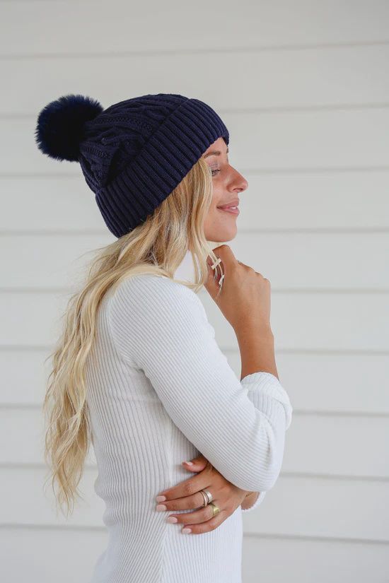 Cable Beanie - Midnight