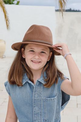 Kids Classic Fedora - Tan