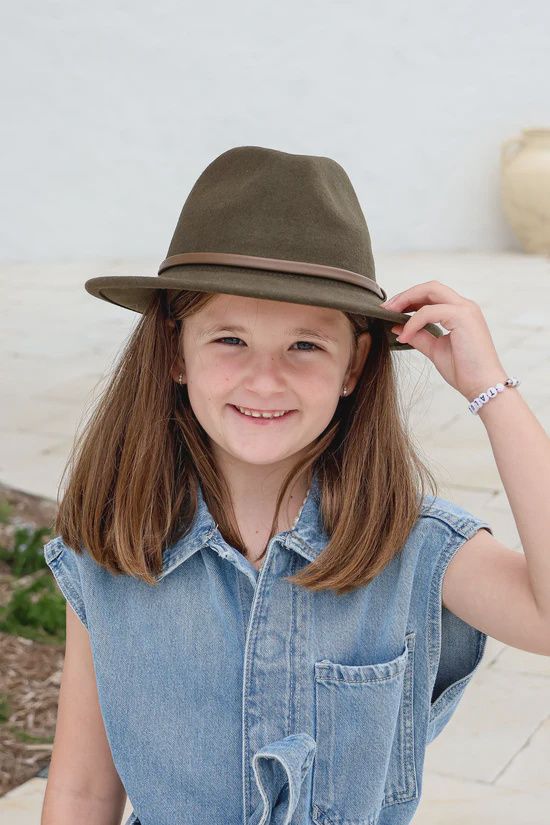 Kids Classic Fedora - Khaki