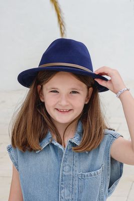 Kids Classic Fedora - Midnight Blue