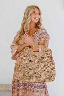 Versa Weave Tote - Tan