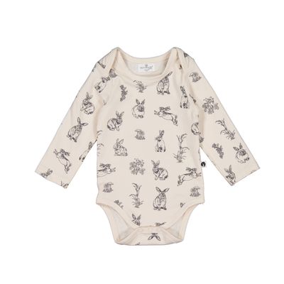 Burrow &amp; Be - Almond Burrowers long sleeve Bodysuit [Size: 3-6m]