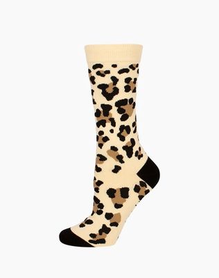 BB WOMENS CHEETAH SOCKS - W2-8 / BEIGE