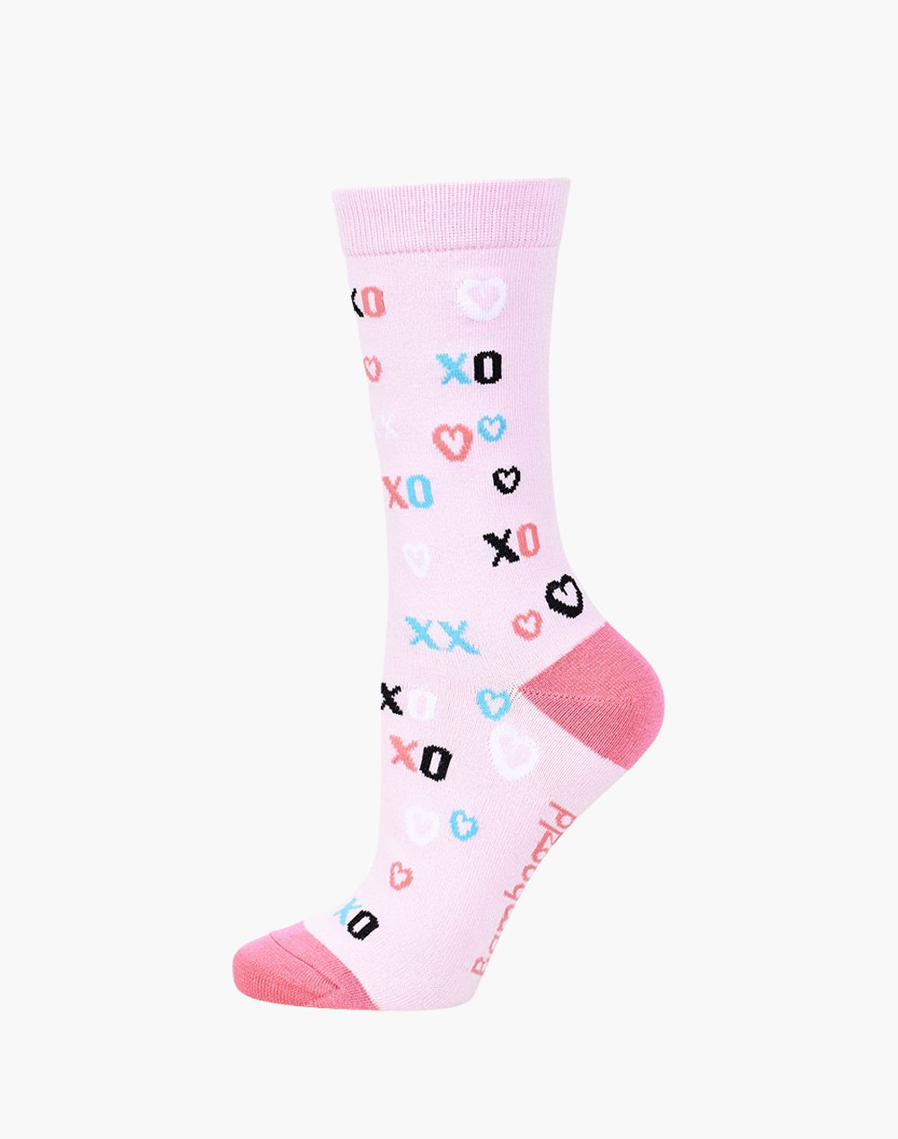 BB WOMENS KISS HUGS SOCKS - PINK / W2-8