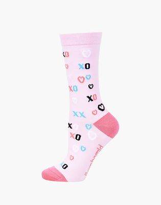 BB WOMENS KISS HUGS SOCKS - PINK / W2-8