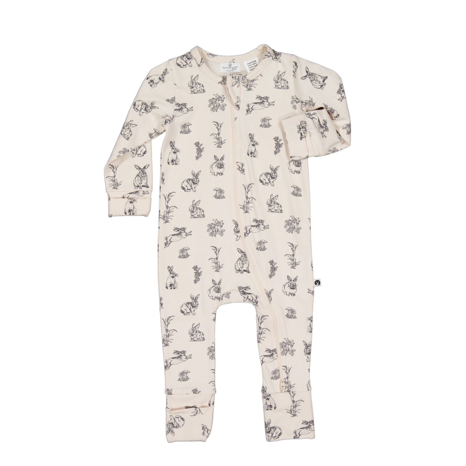 Burrow &amp; Be - Almond Burrowers long sleeve Zip suit [Size: 0-3m]