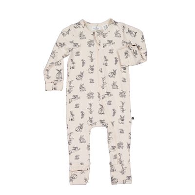 Burrow &amp; Be - Almond Burrowers long sleeve Zip suit [Size: 0-3m]