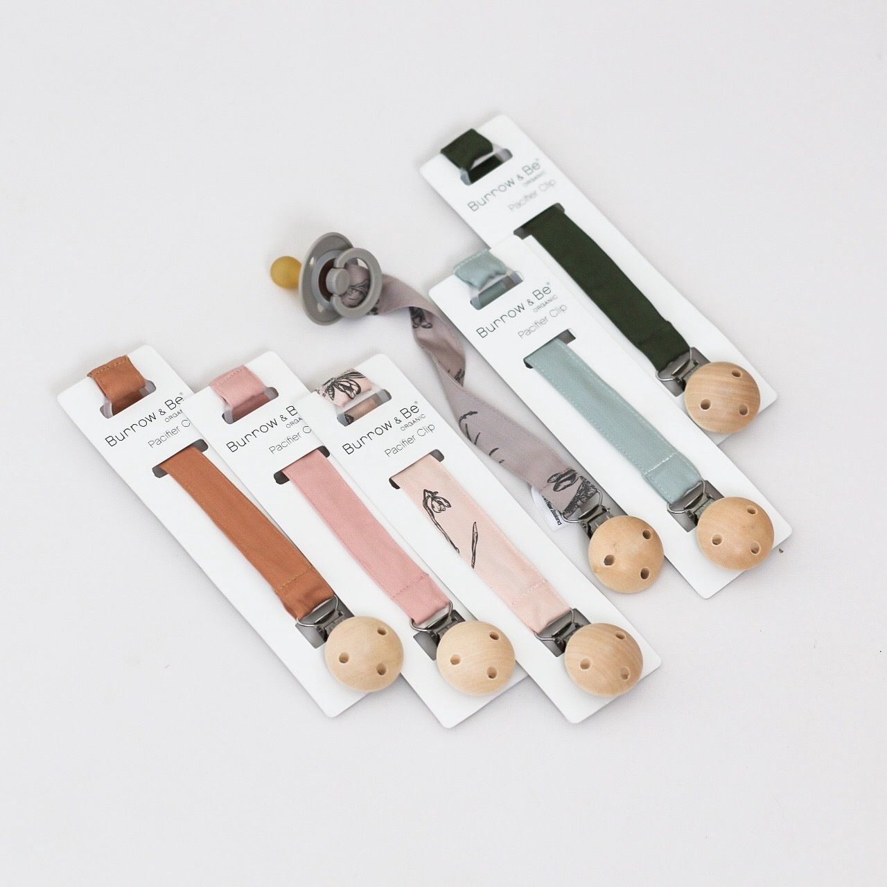 Burrow &amp; Be - Essentials Pacifier clip - Sage