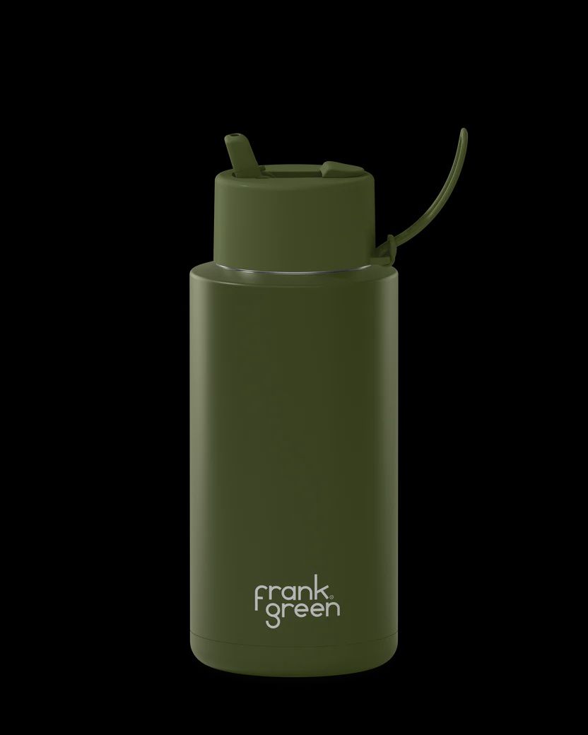 Ceramic Reusable Bottle - 34oz/1 litre Khaki