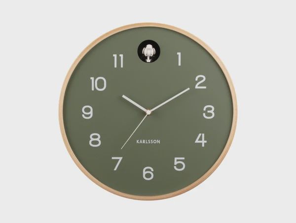 Natural Cuckoo Clock - Jungle Green