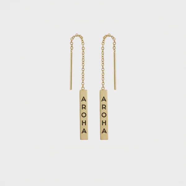 Aroha – Love – Earrings "Gold" - Thread