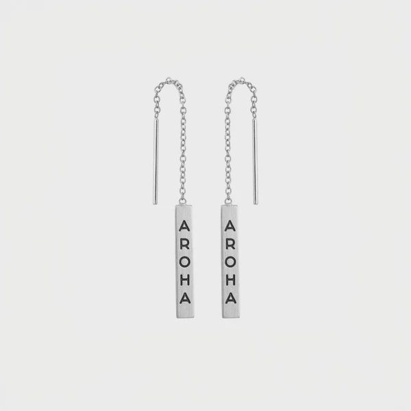Aroha – Love – Earrings &quot;silver&quot; - Thread