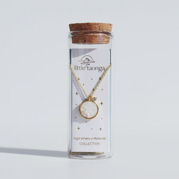 Mother of Pearl Matariki Whetū Necklace - Gold
