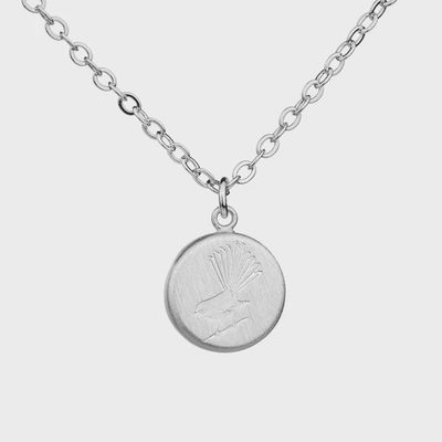 Round Fantail Necklace - Silver