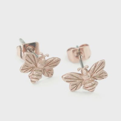 Honey Bee Studs - rose gold