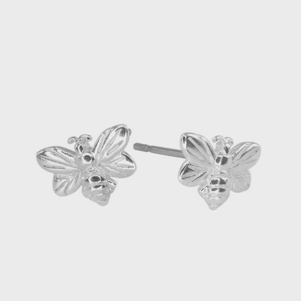 Honey Bee studs - silver