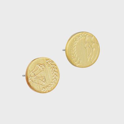 Kowhai Spring Stud Earrings - Gold