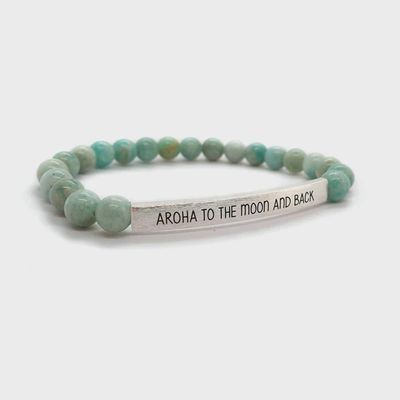 Amazonite Gemstone Bracelet – Aroha to the moon and back
