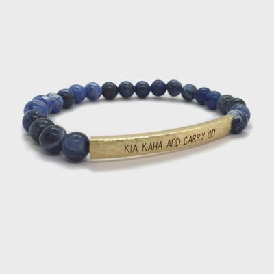Blue Sodalite Gemstone Bracelet – Kia Kaha &amp; Carry On