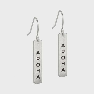 Aroha – Love – Earrings - Silver - Pendant