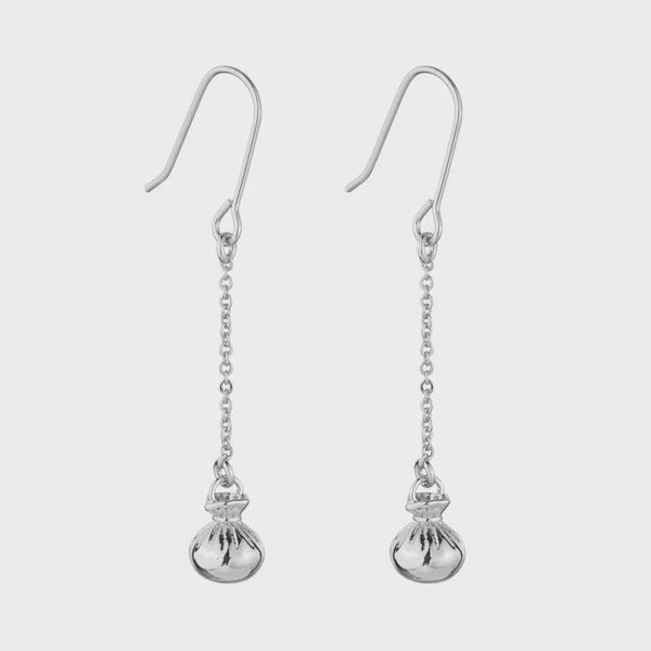Poi Poi Pendant Earrings - Silver