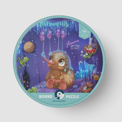 Puzzle - Glowworm Glitter Critter - Round - 100 piece