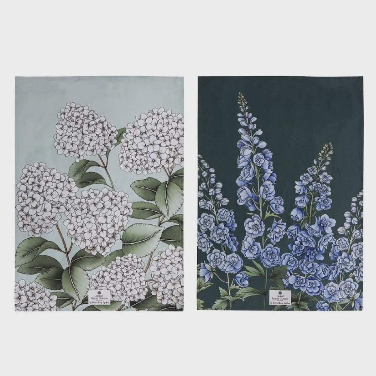 2pc Ashdene Secret Garden Cleaning Kitchen Towel Dishcloth 70x50cm Blue