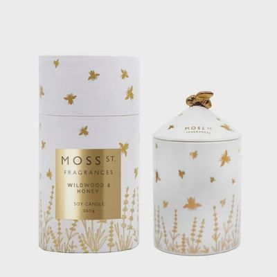 Wildwood &amp; Honey Ceramic Candle 360gm