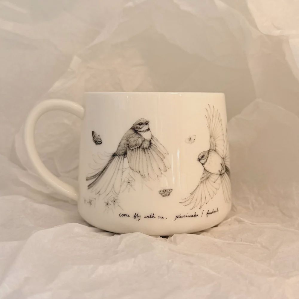 Katy Hayward Cup - Fly With Me - Piwaiwaka/Fantail