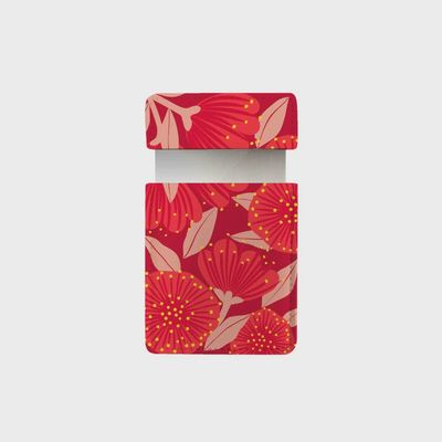 Bright Botanical Red Pohutukawa Pocket Mirror