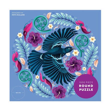 Catherine Marion Art 1000 Piece Round Jigsaw Puzzle - Tuneful Tui