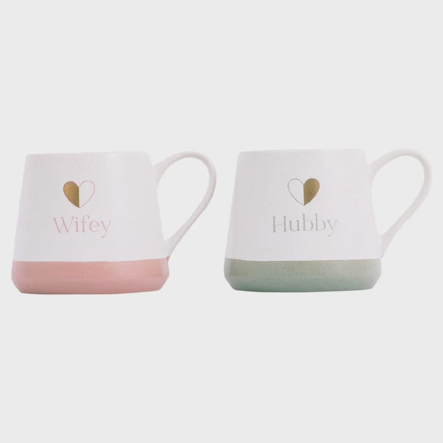 Couples Mug Set - Hubby &amp; Wifey