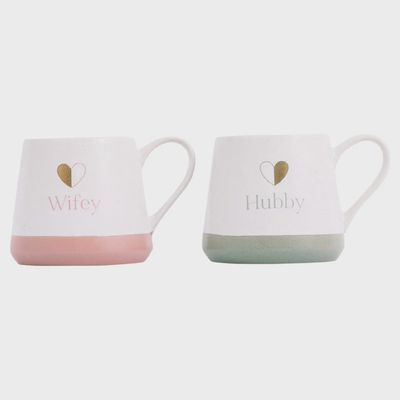 Couples Mug Set - Hubby &amp; Wifey