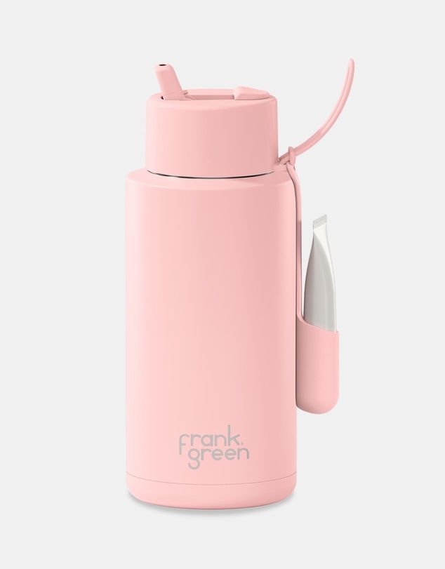 Ceramic Reusable Bottle - 1L Lip and Sip Bundle - Blushed