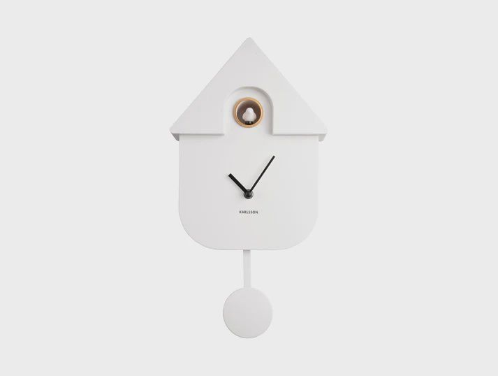 Modern Cuckoo Clock - White